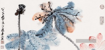 sharing the old woman Ölbilder verkaufen - Chang dai chien lotus 33 old China ink